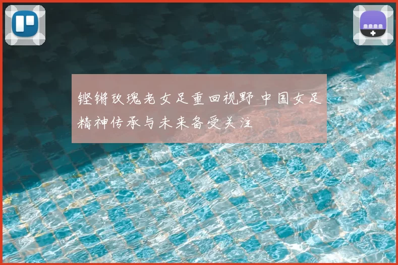 铿锵玫瑰老女足重回视野 中国女足精神传承与未来备受关注